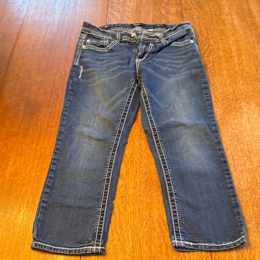 Stylish Blue Cropped Women's Jeans